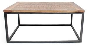Czarny stolik z blatem z drewna mango LABEL51 Box XL