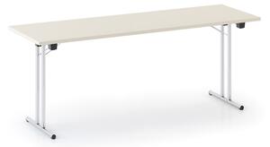 Składany stół konferencyjny FOLDING, 180x80 cm, brzoza
