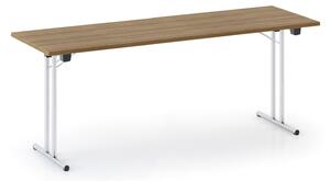 Składany stół konferencyjny FOLDING, 180x80 cm, orzech