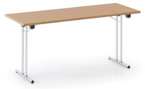 Składany stół konferencyjny FOLDING, 160x80 cm, buk