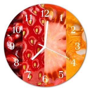 Zegar szklany okrągły Owoc