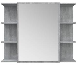 Szafka łazienkowa z lustrem, szary dąb sonoma, 80x20,5x64 cm
