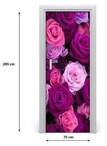 Nalepka Naklejka fototapeta na drzwi Różowe róże