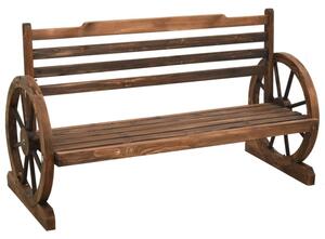 Ławka ogrodowa, 112 cm, lite drewno jodłowe