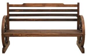Ławka ogrodowa, 112 cm, lite drewno jodłowe