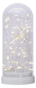 Biała dekoracja świetlna LED Star Trading Glass Dome, wys. 25 cm
