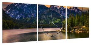 Obraz - Park Narodowy Grand Teton (z zegarem) (90x30 cm)