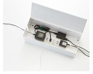 Biały pojemnik na ładowarki YAMAZAKI Web Cable Box