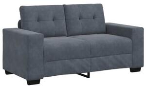 Sofa 3 szt. ciemnoszary tkanina lniana