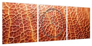 Obraz - Szczegóły tekstury (z zegarem) (90x30 cm)