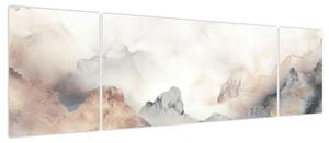 Obraz - Górska abstrakcja z teksturą marmuru (170x50 cm)