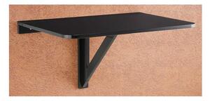 Czarny składany stolik ścienny Støraa Trento, 56x80 cm
