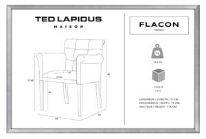 Turkusowe krzesło z ciemnobrązowymi nogami Ted Lapidus Maison Flacon