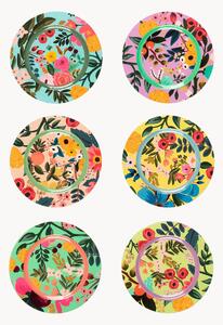 Komplet podstawek pod talerz Fiori Frida, 6 elem