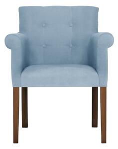 Jasnoniebieskie krzesło z ciemnobrązowymi nogami Ted Lapidus Maison Flacon