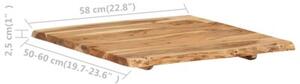 Blat, lite drewno akacjowe, 58x(50-60)x2,5 cm