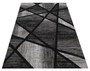 Czarno-szary geometryczny dywan L6-M13