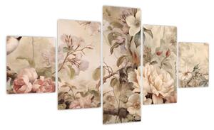 Obraz - Obraz ptaka w stylu vintage (125x70 cm)