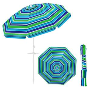 Parasol plażowy z półką na napoje 195 cm