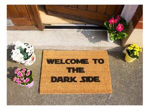 Wycieraczka z naturalnego kokosowego włókna Artsy Doormats Welcome to the Darkside, 40x60 cm