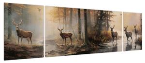 Obraz - Obraz dzikiej przyrody w stylu vintage (170x50 cm)