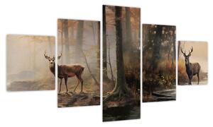 Obraz - Obraz dzikiej przyrody w stylu vintage (125x70 cm)