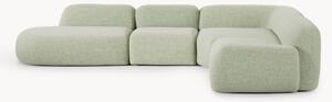 Narożna sofa modułowa XL Bouclé z szezlongiem Wolke