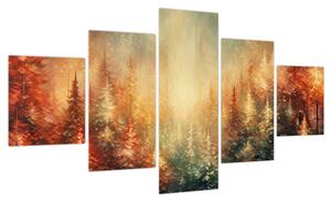 Obraz - Malowanie lasów (125x70 cm)