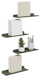 Wisząca półka ze stali w kolorze zielonym oliwkowym 30x9x2,5 cm