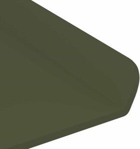 Wisząca półka z matowej stali w kolorze oliwkowym - nowoczesna i funkcjonalna organizacja przestrzeni