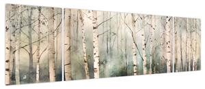 Obraz - Rysowanie wzoru lasu (170x50 cm)