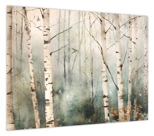 Obraz - Rysowanie wzoru lasu (70x50 cm)
