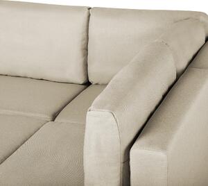 Nowoczesna sofa narożna lewostronna 5-osobowa modułowa beżowa Fevik Beliani