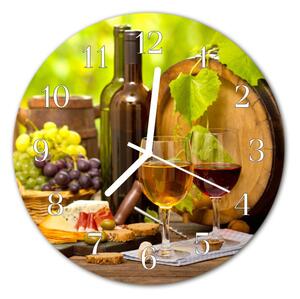 Zegar szklany okrągły Winogrona do wina