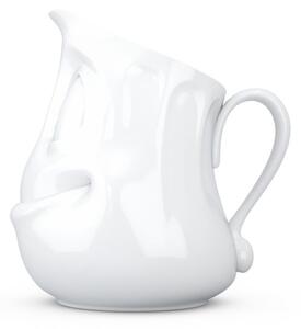 Biały roześmiany porcelanowy dzbanek do herbaty 58products, 350 ml