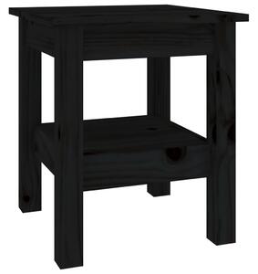 Stolik kawowy, czarny, 35x35x40 cm, lite drewno sosnowe