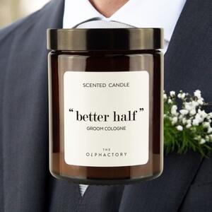 Świeca zapachowa perfumowana - The Olphactory - " better half '' - Groom Cologne - 135g