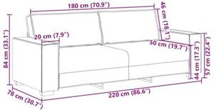 Sofa 3-osobowa brÄ zowa 180 cm tkanina