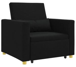 RozkÅadana sofa jednoosobowa czarny 90 x 165 x 87 cm tkanina