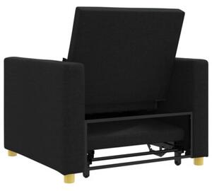 RozkÅadana sofa jednoosobowa czarny 90 x 165 x 87 cm tkanina