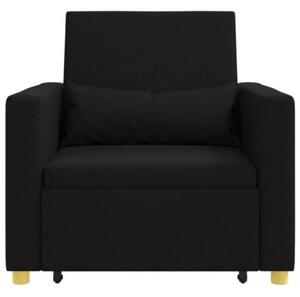 RozkÅadana sofa jednoosobowa czarny 90 x 165 x 87 cm tkanina
