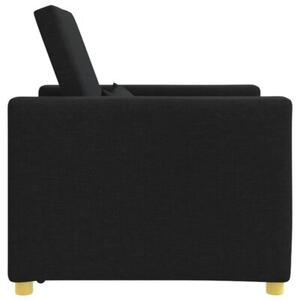 RozkÅadana sofa jednoosobowa czarny 90 x 165 x 87 cm tkanina