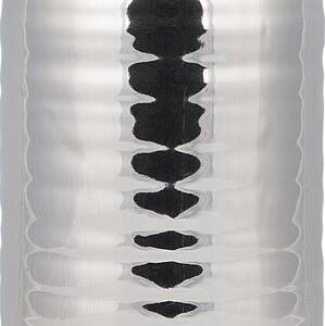 Eklektyczny ozdobny wazon kamionka kształt butelki błyszczący srebrny Motya Beliani