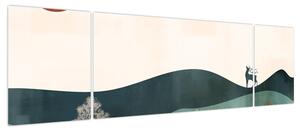 Obraz - Ilustrowany krajobraz (170x50 cm)