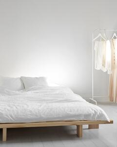 Łóżko dwuosobowe z drewna sosnowego z materacem Karup Design Japan Comfort Mat White/Natural, 140x200 cm