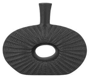 Wazon dekoracyjny czarny ceramiczny butelka nowoczesny 24 cm Arwad Beliani