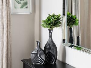 Ceramiczny wazon dekoracyjny 39 cm ozdoba stołu czarny Thapsus Beliani