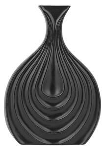 Ceramiczny wazon dekoracyjny 25 cm ozdoba stołu czarny Thapsus Beliani