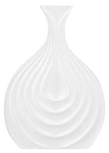 Ceramiczny wazon dekoracyjny 25 cm ozdoba stołu biały Thapsus Beliani