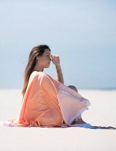 Ręcznik plażowy Bricini Hamman Melides Orange